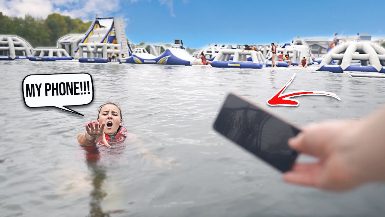 THROWING LITTLE SISTERS NEW IPHONE IN THE POOL PRANK!! *HER BIRTHDAY PRESENT*