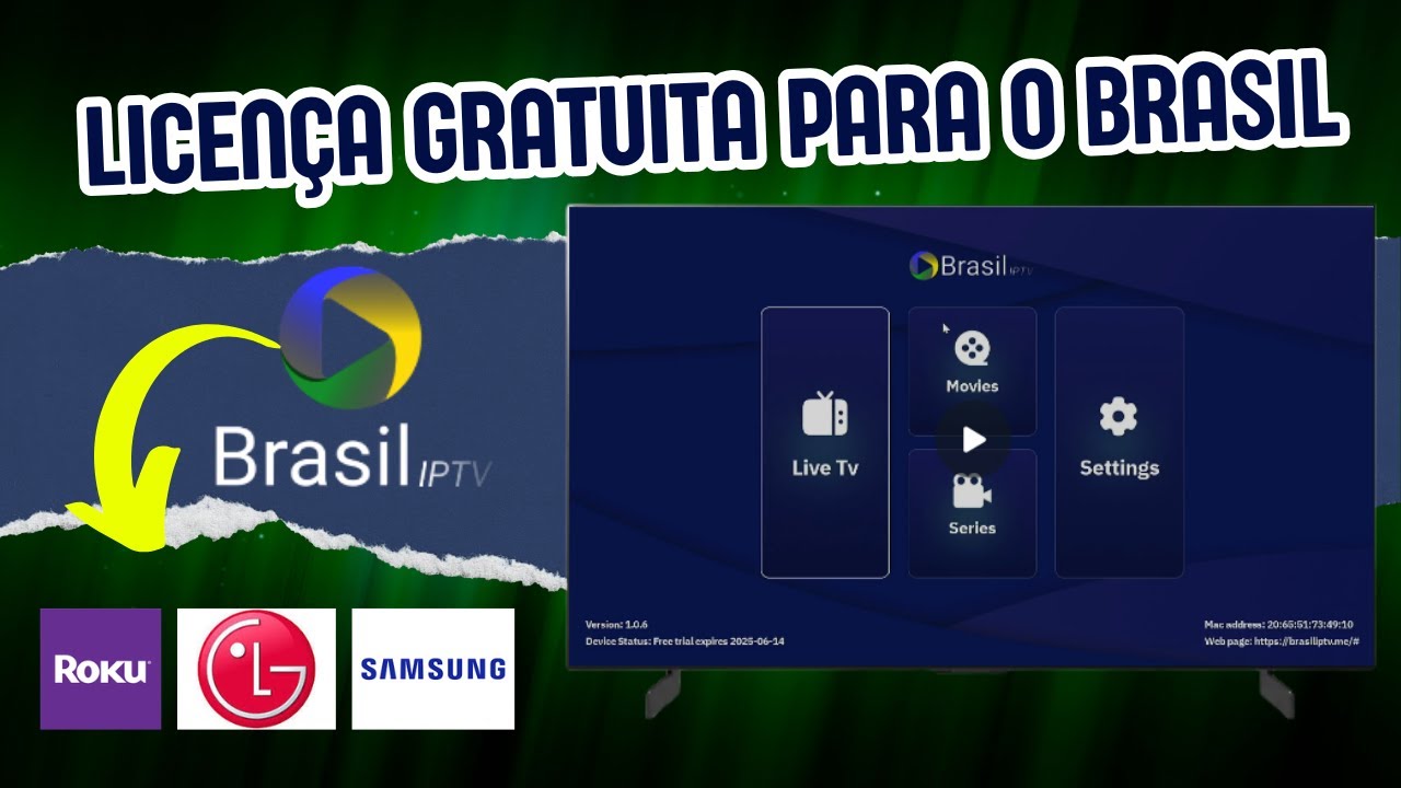 COMO INSTALAR O APLICATIVO BRASIL IPTV NAS SMART TV SAMSUNG, LG E ROKU