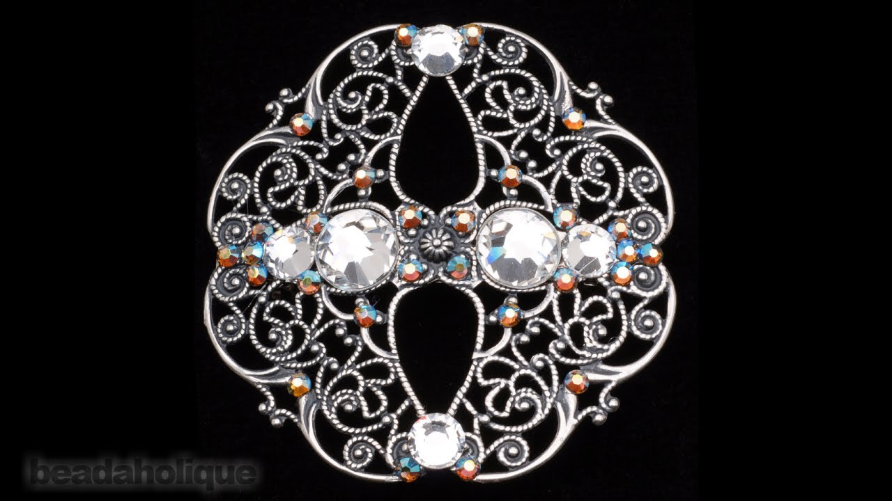 How to Make a Filigree and Rhinestone Hair Barrette