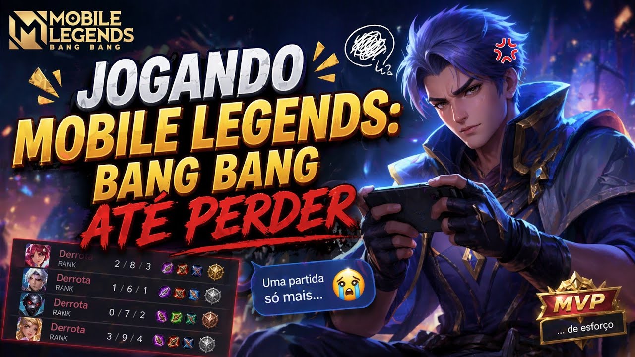 Jogando Mobile Legends: Bang Bang até perder