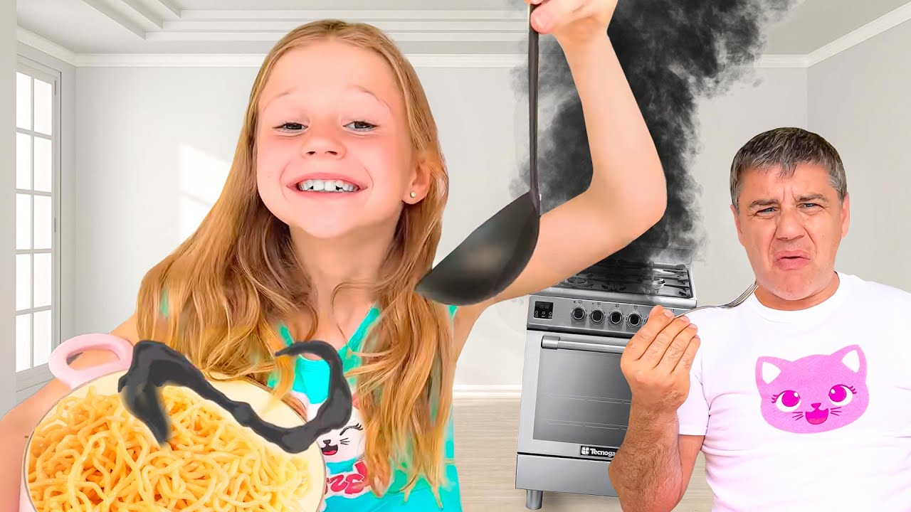 Nastya and her friends learn how to cook deliciously and correctly