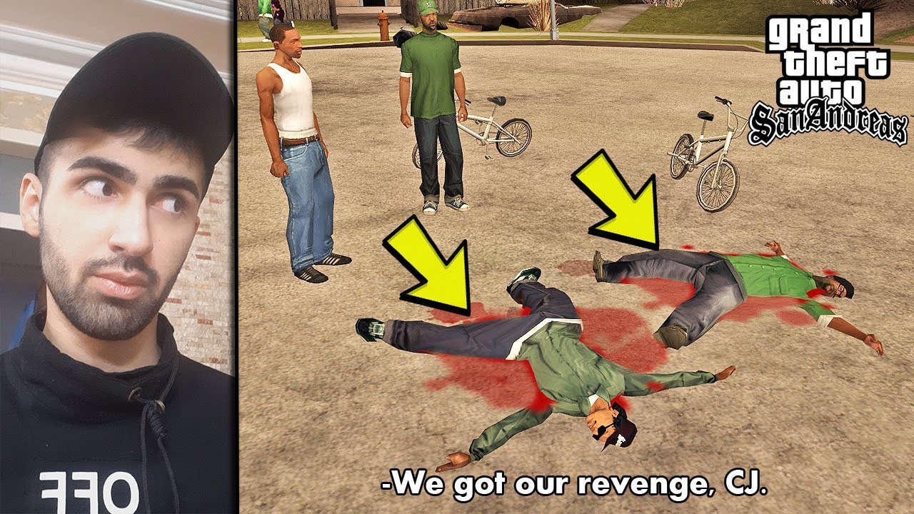 بیگ اسموک و رایدرو اول بازی کشتم😱جی تی ای سن اندرس|killing ryder and bigsmok in gta san andreas