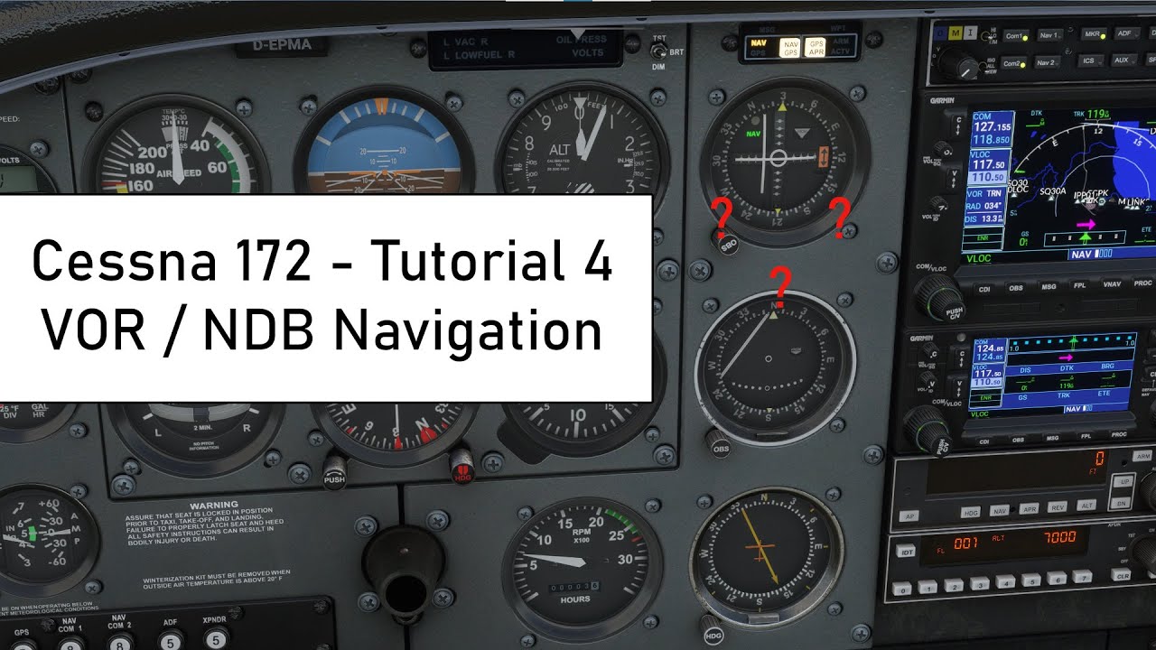 Cessna 172 Tutorial 4 ✈ VOR / NDB Navigation ✈ Flight Simulator 2020