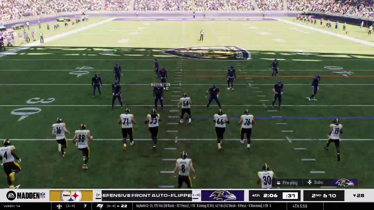 NFL Madden Ravens Vs Steelers Season 1 Week 14