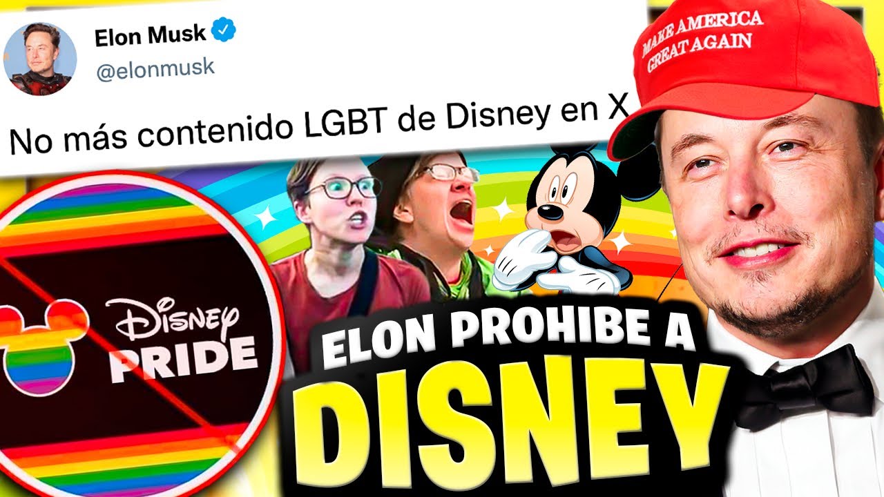 Elon Musk BLOQUEA todo contenido de Disney Pride LGBT en Twitter 🤣