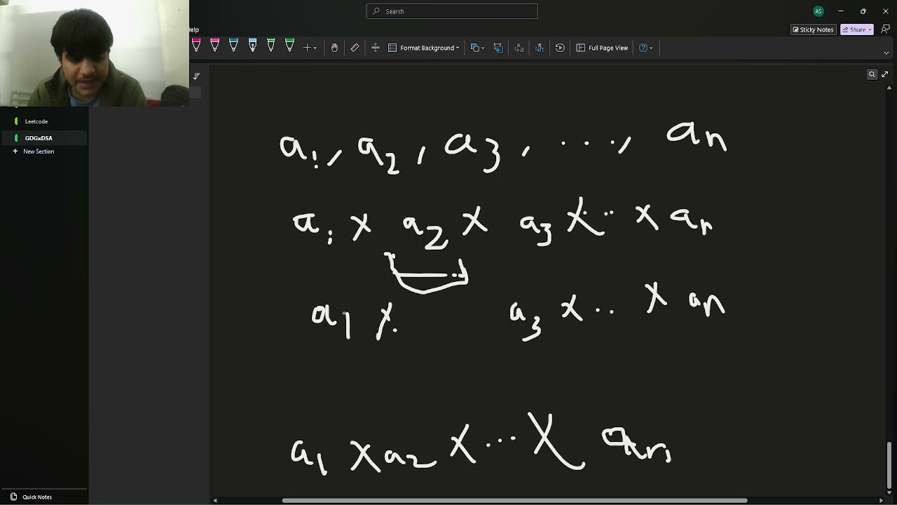 GDG x DSA Series (GDG CU) - Week 1 Problem: Product of Array Except Self (LeetCode 238 Solution)