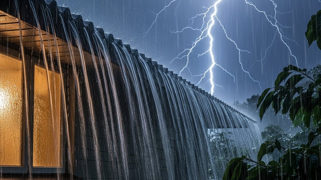 Heavy Rain & Thunder Sounds for Fast Sleep, Rest & Night Relaxation #30