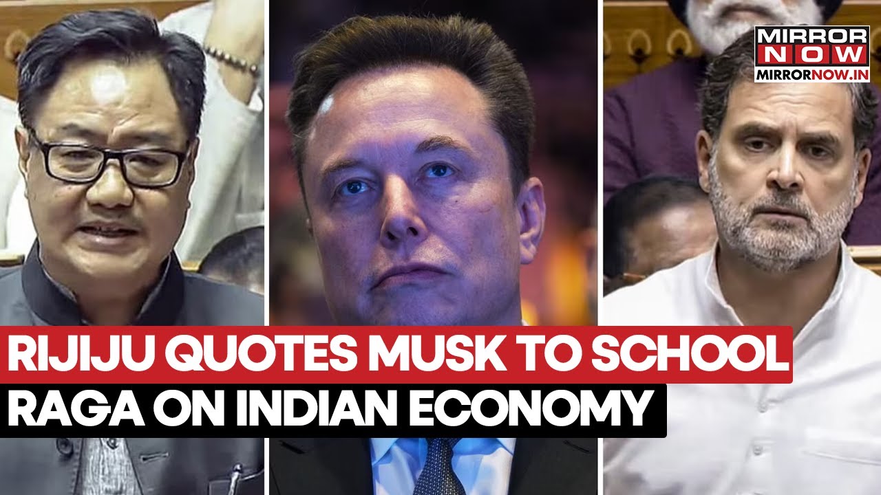 Budget 2026: Kiren Rijiju Counter's Rahul Gandhi's Jab Indian Economy, Shares Elon Musk's Tweet