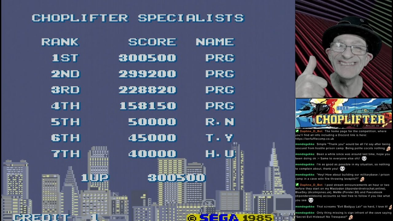 Mamemeister High Score Kerfuffle - Choplifter (Unemulated)