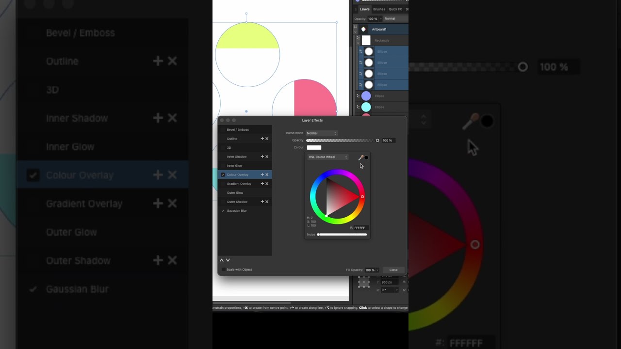 Как создать эффект стекла | Урок по Affinity Designer