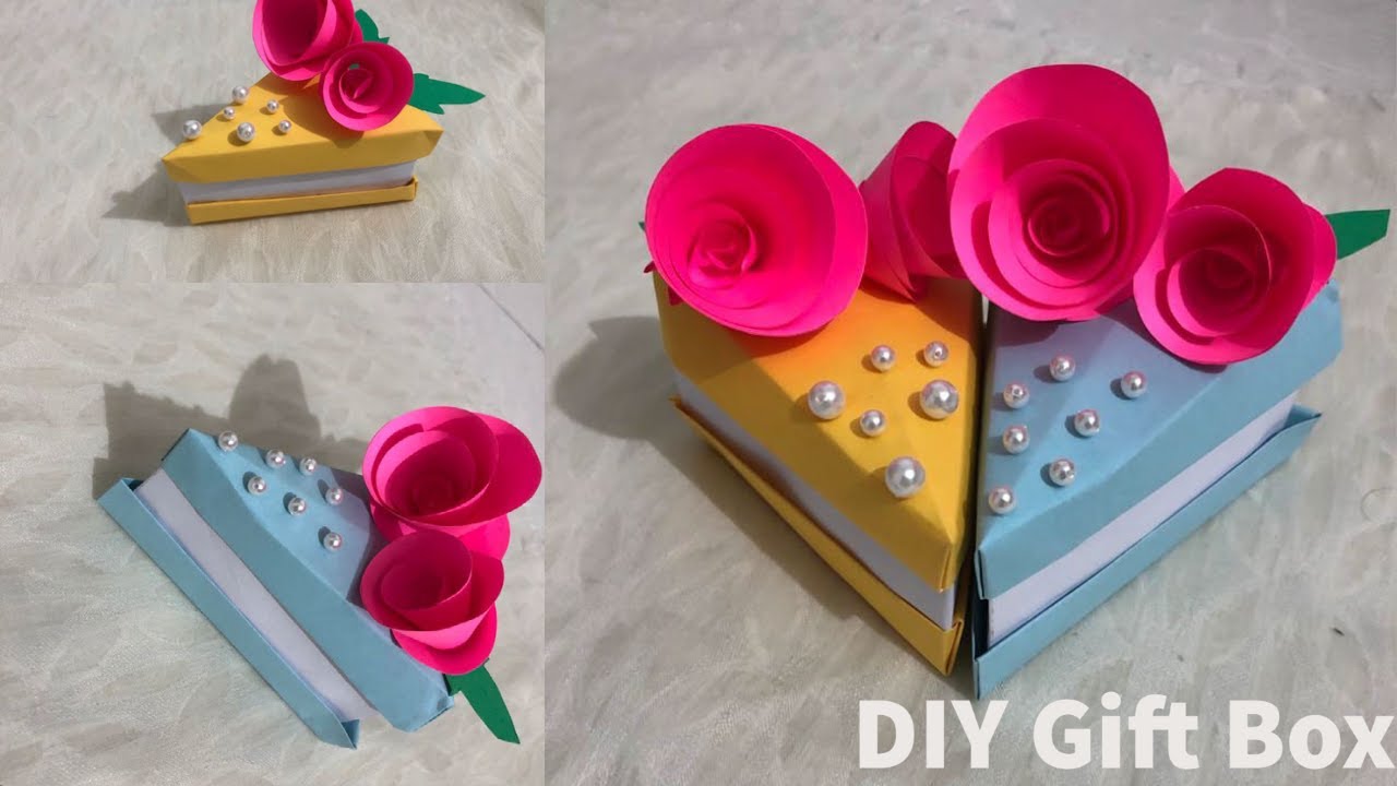 Origami Cake Slice Box | Tiangualr Gift Box | How To Make Cake Slice Gift Box | Origami Gift Box