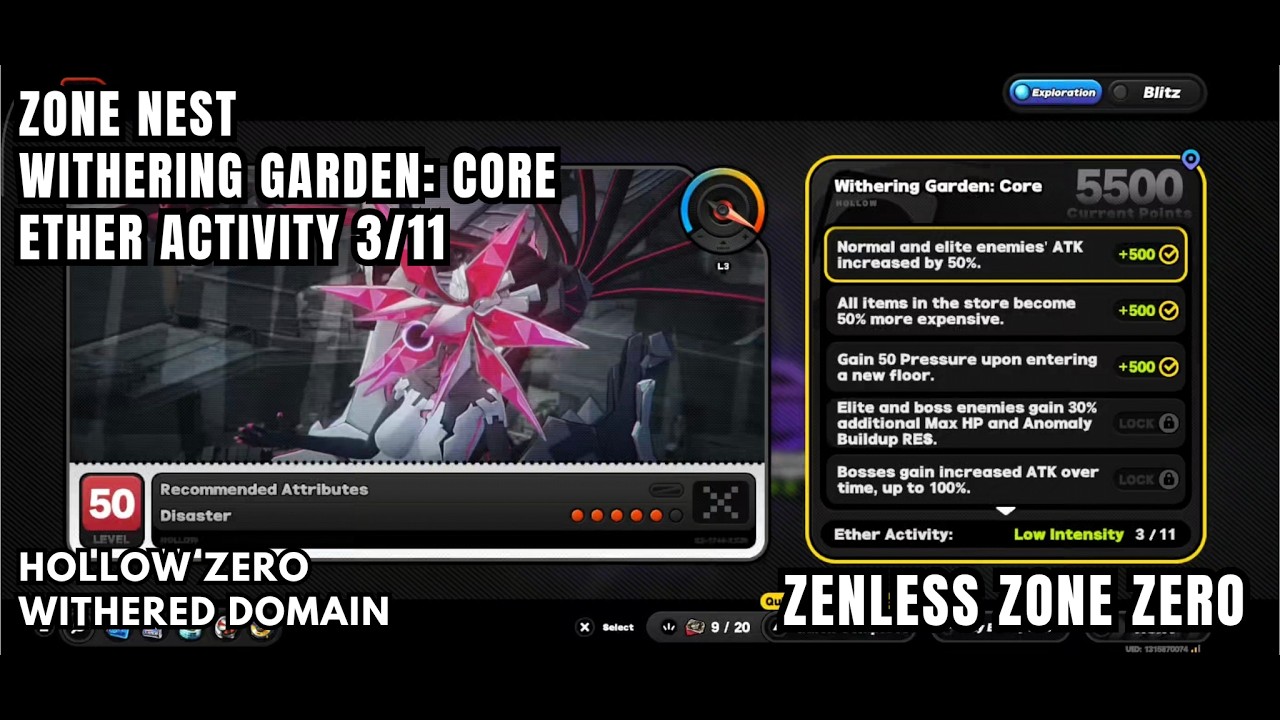 [Zenless Zone Zero Hollow Zero] Withered Domain - Zone Nest - Withering Garden: Core - Ether 3 - S
