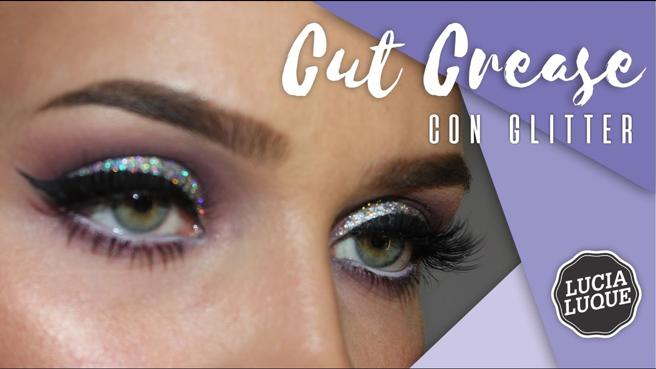 Cut Crease con Glitter Holográfico
