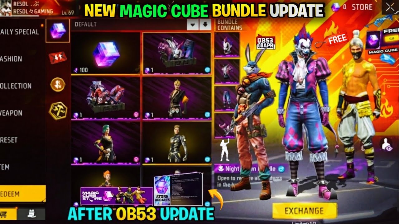 OB53 100% Magic Cube Store Update💥🤯| Next Universal Ring Event Golden Bundles | Free Fire New Event