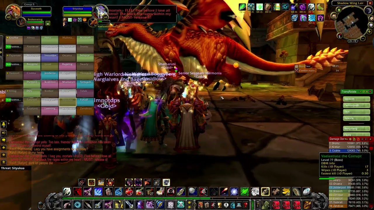 Blackwing Lair Hunter POV BWL World of Warcraft, 2K 60fps