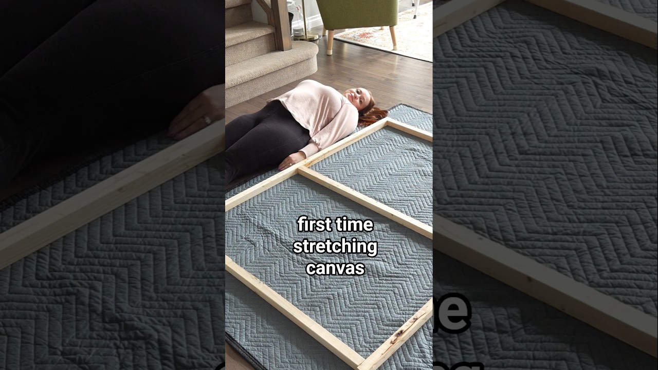 Making a Big Canvas #painting #artist #diy