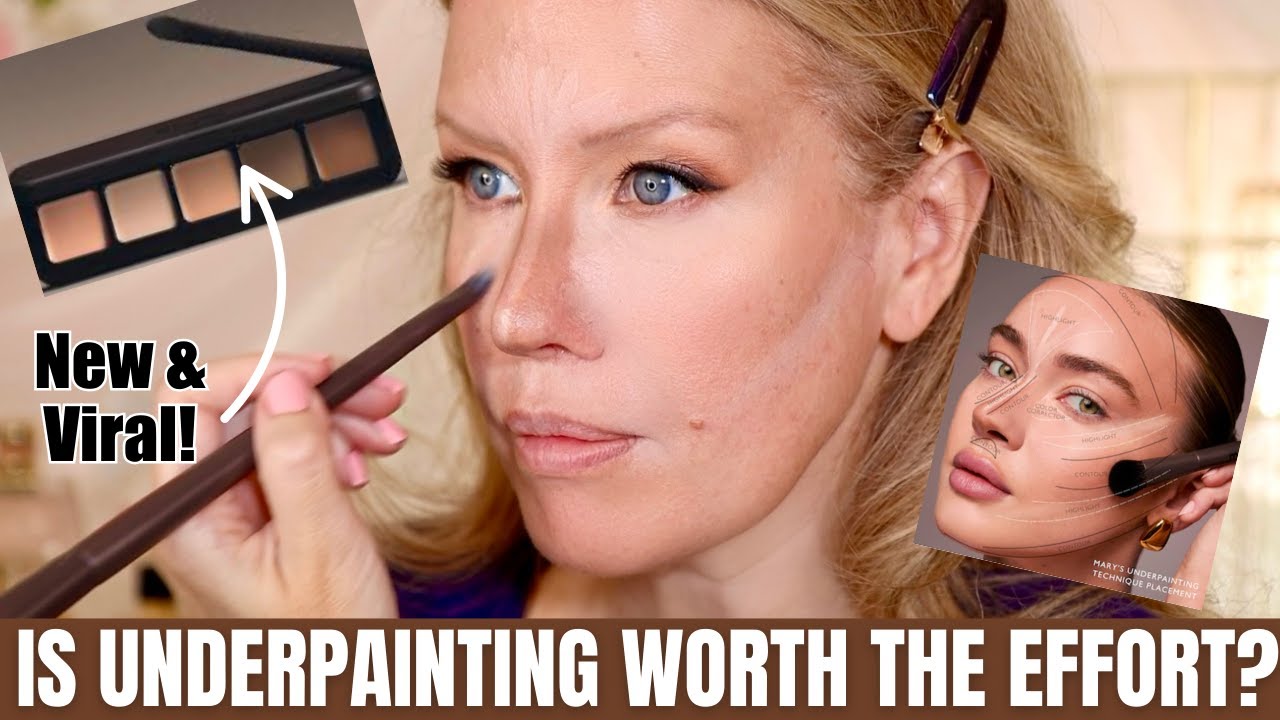 Sculpt Your Face With Makeup!? Trying m.ph by Mary Phillips Viral Underpainting Palette Over 50