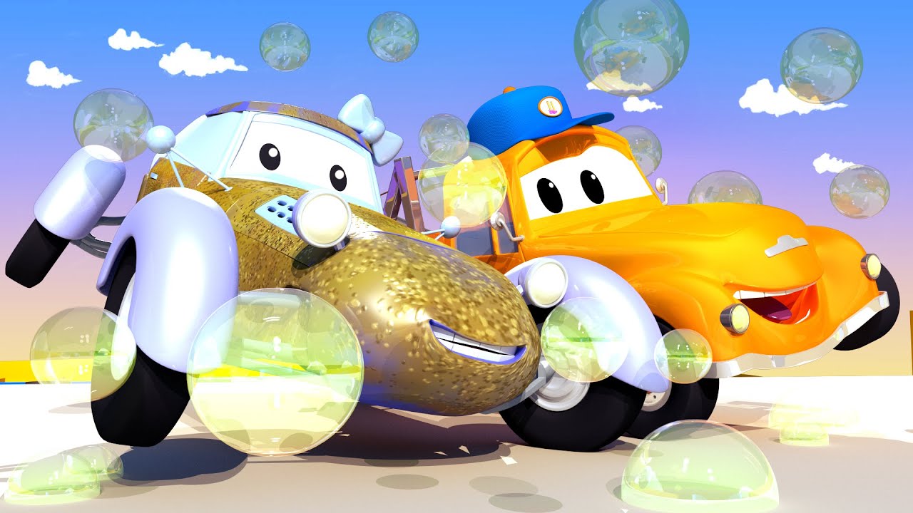 Kids Car Wash -  Katie The Kit Car 2 - Car City ! Cars and Trucks Cartoon for kids