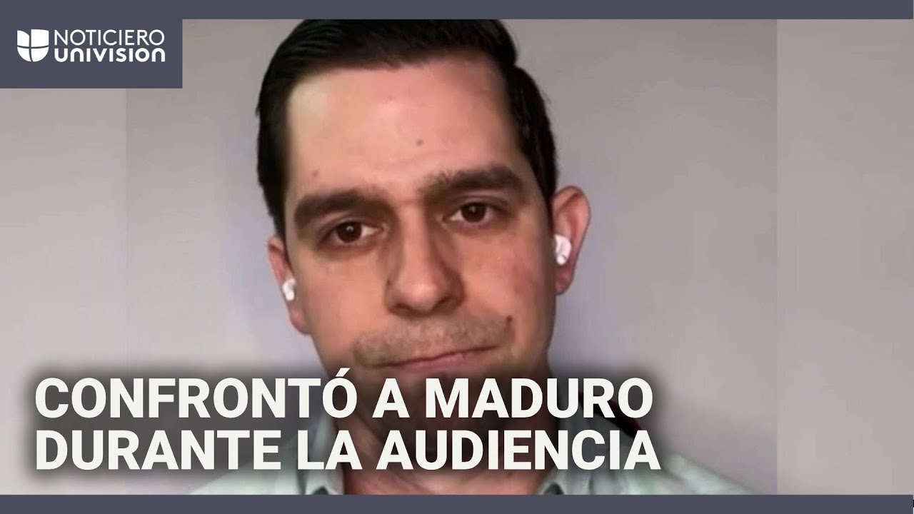 "Yo lo vi torturar": venezolano que confrontó a Maduro y lo llamó "criminal" durante audiencia en NY