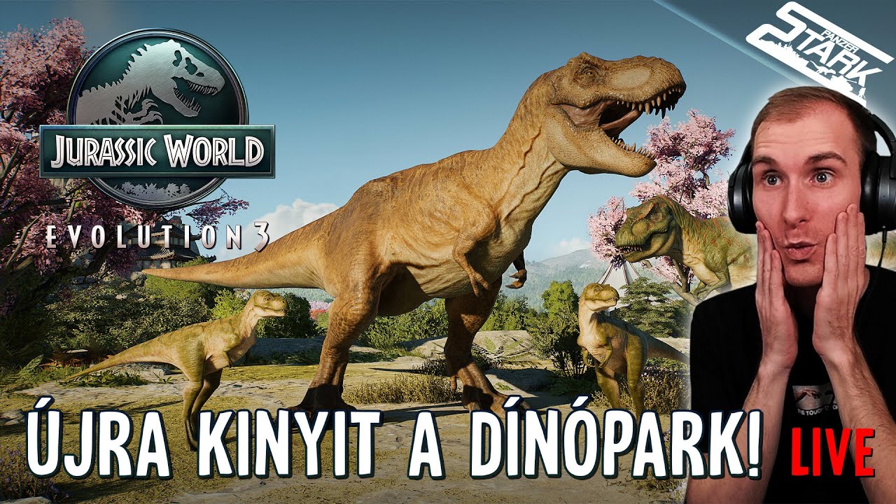 Jurassic World Evolution 3 - 1.Rész (MEGJELENT! Újra Kinyit a Dínópark!) - Stark LIVE