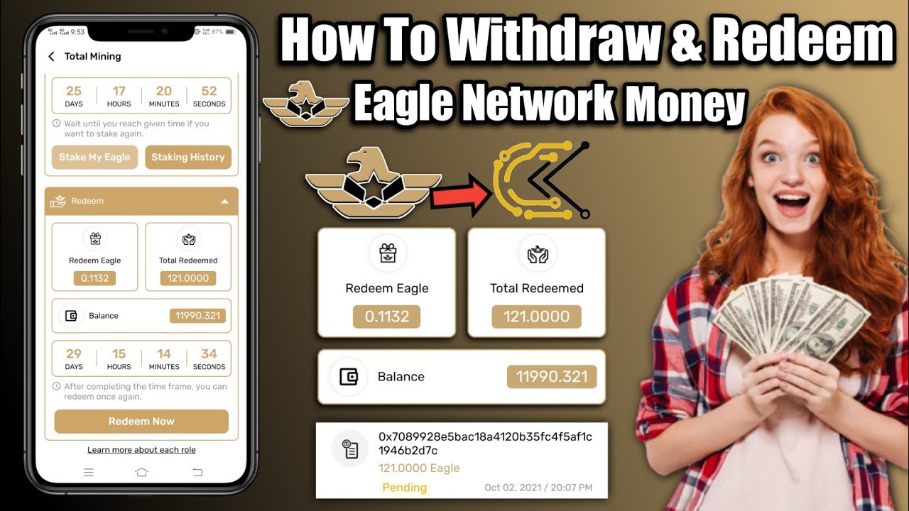 How To Withdraw Eagle Network money in Cryptokara wallet | eagle network money redeem