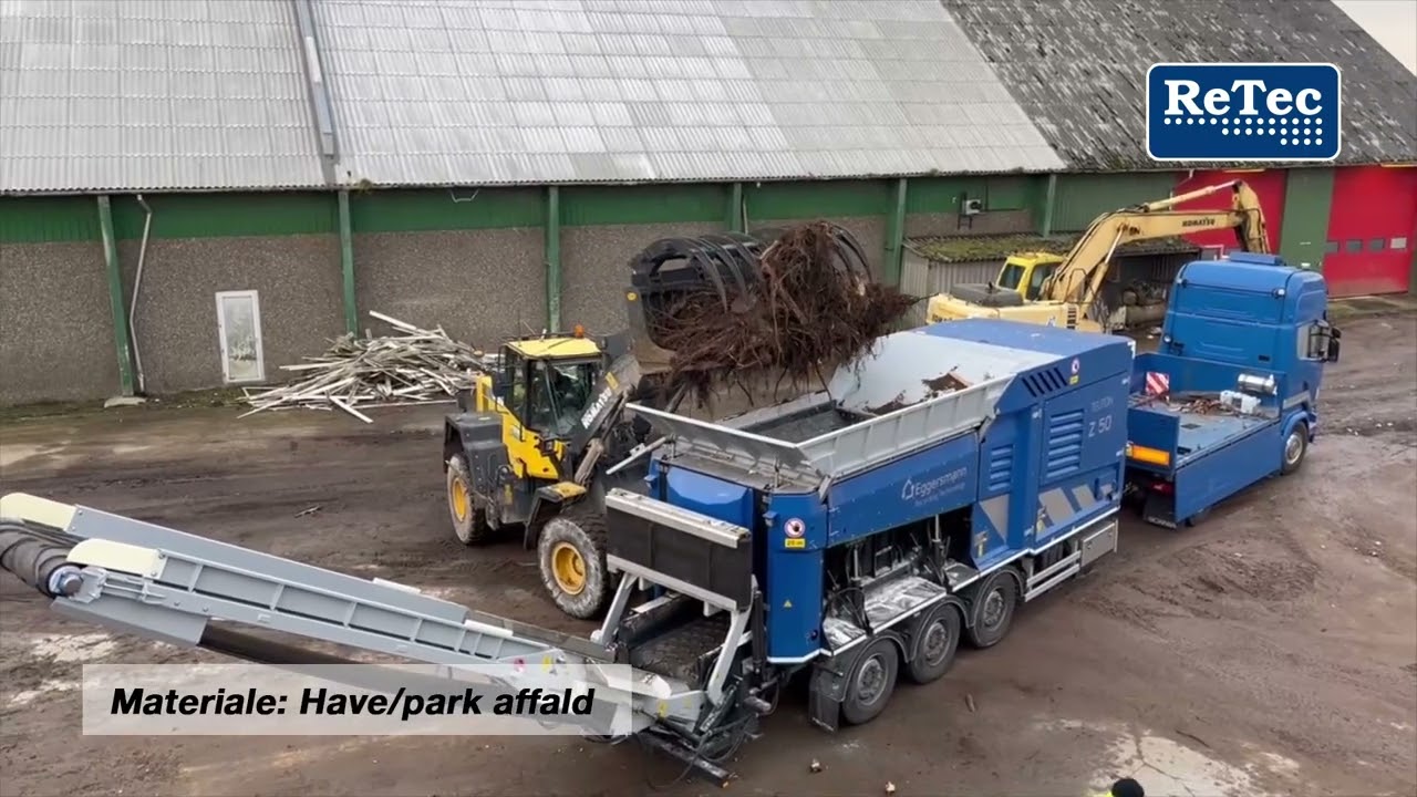 Neddeleren Teuton Z50 neddeler gasbetonblokke, køleskabe, affaldstræ, stort brændbart og kompost