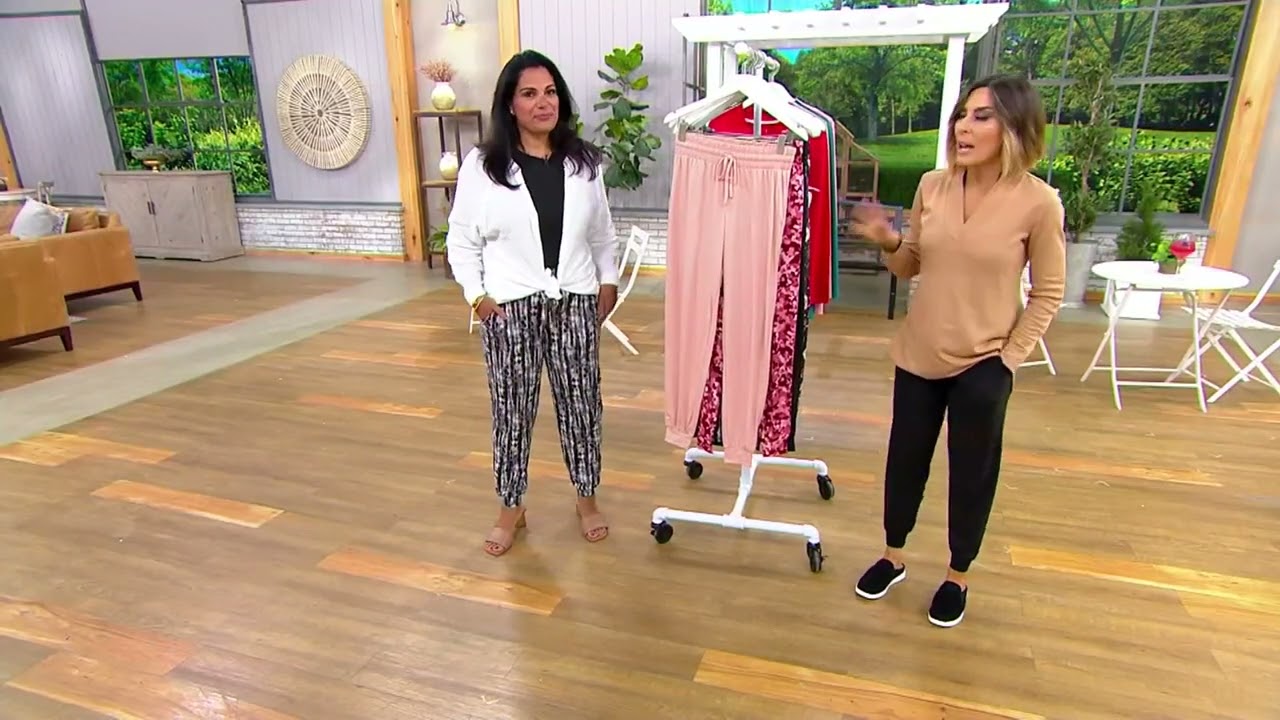 AnyBody Set of Two Lush Jersey Joggers on QVC