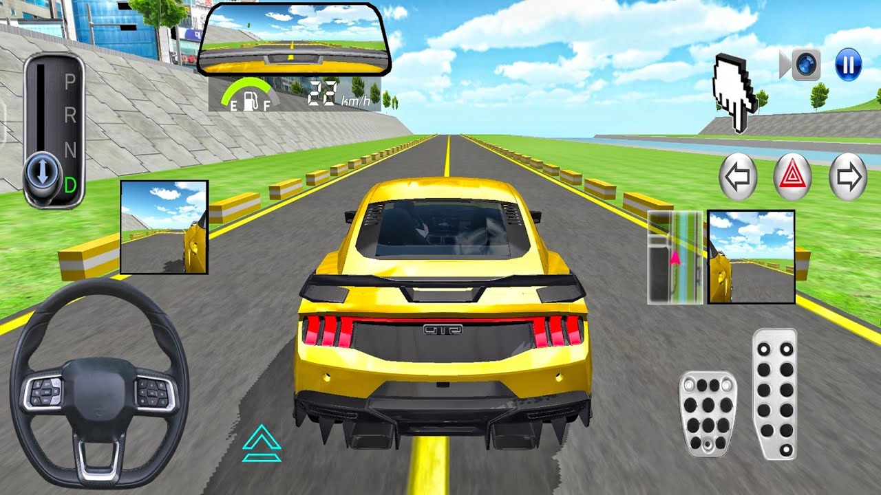 New Golden Mustang Car - 3D Driving Class 2026 - Best Android ios 2026 Car Game