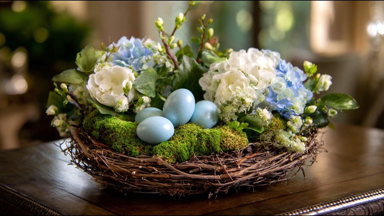 12 Elegant Spring Easter Centerpiece Ideas with Floral & Luxurious Texture
