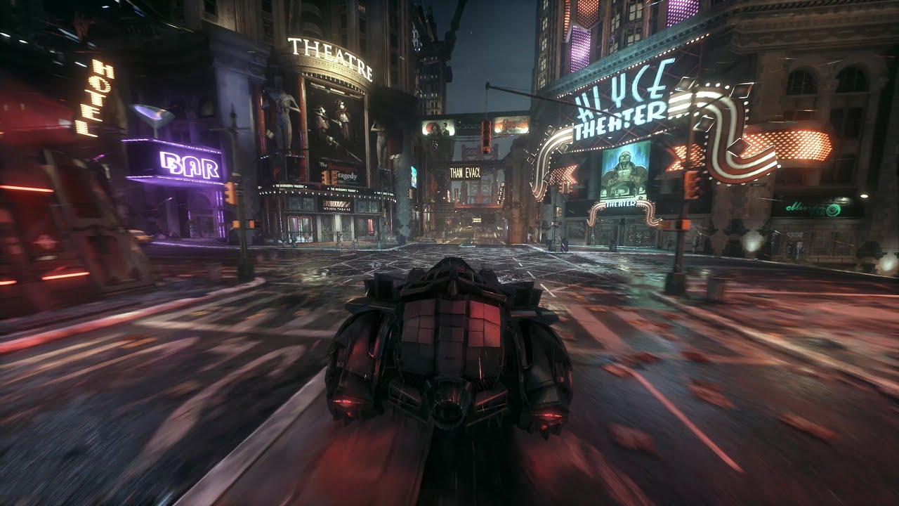 Driving Batmobile in rainy Gotham - Batman Arkham Knight - 4K 60 FPS No HUD Immersive Gameplay