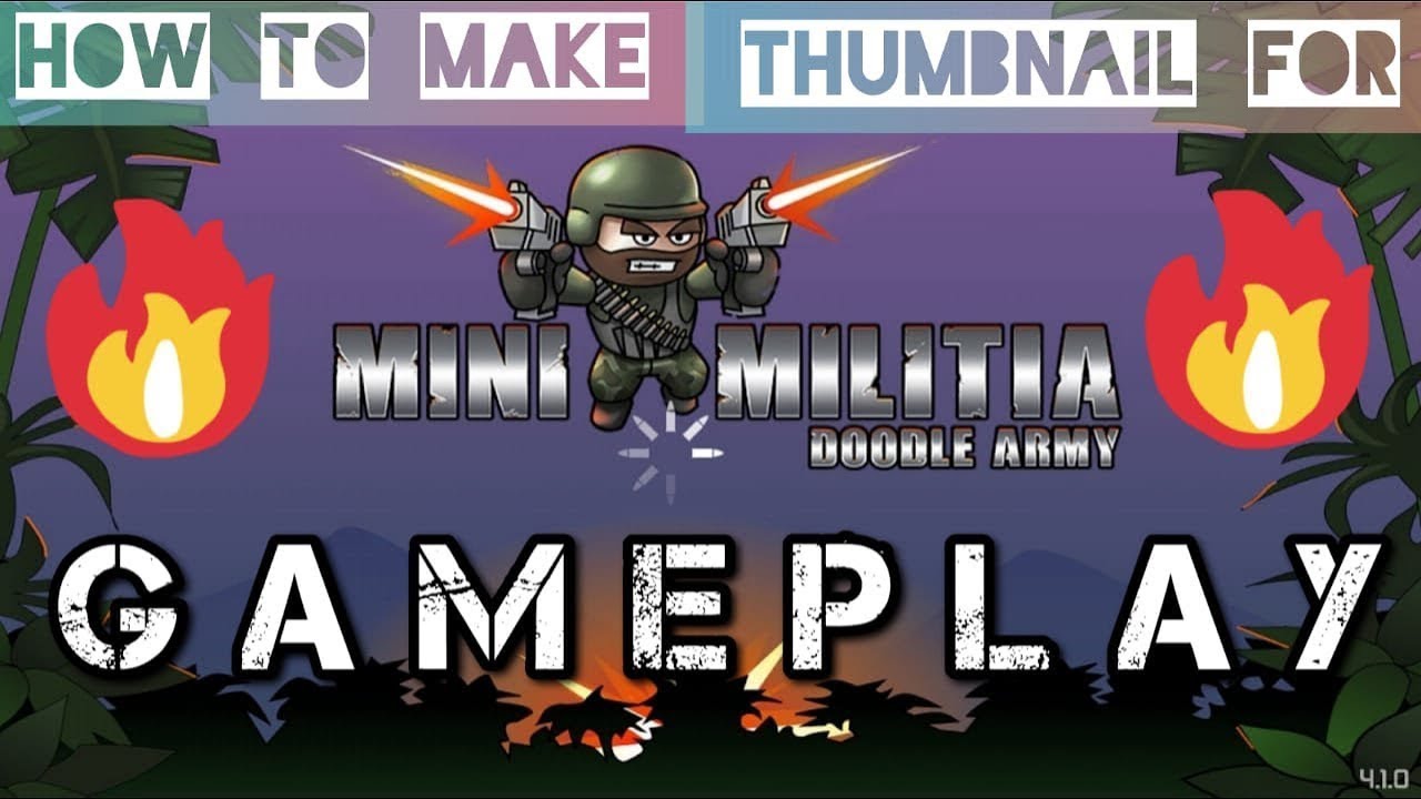 How to make thumbnail for Mini Militia gameplay|Charlie Gamerz 