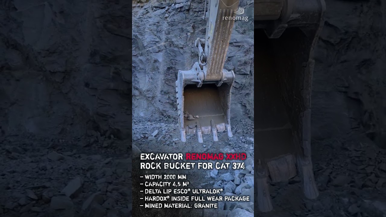 Excavator Renomag XXHD Rock Bucket For CAT 374
