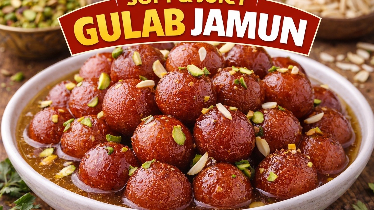 Bread Gulab Jamun in 10 Minutes – No Khoya Needed _Homemade Gulab Jamun Without Khoya or Mawa!