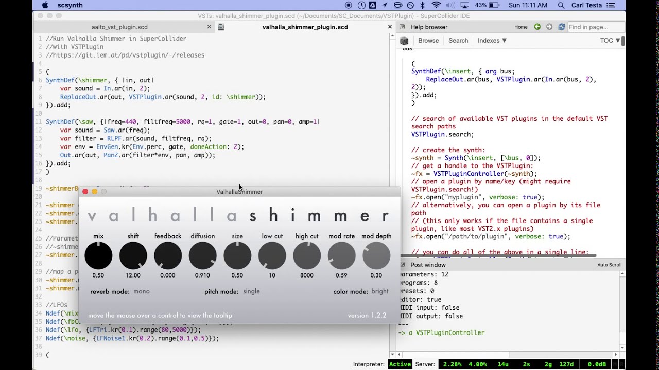 Use VST Plugins in SuperCollider