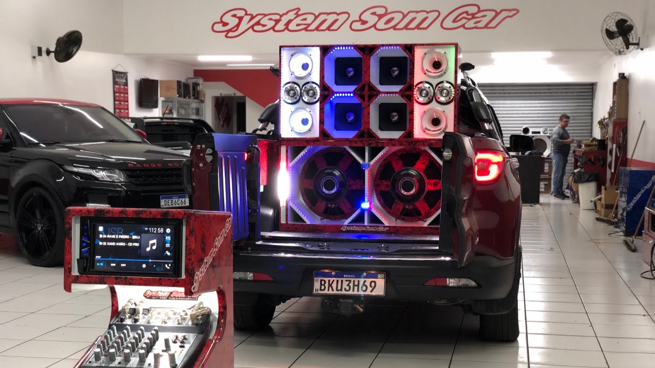 🥇 System Som Car OFICIAL  |  Projeto FIAT TORO 🔊💥 com RACK MÓVEL [SEM FIO]