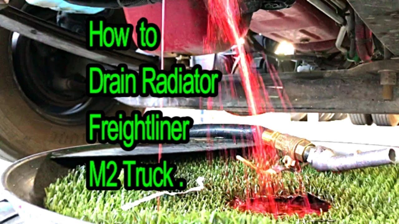 Как слить воду из радиатора грузовика Freightliner M2