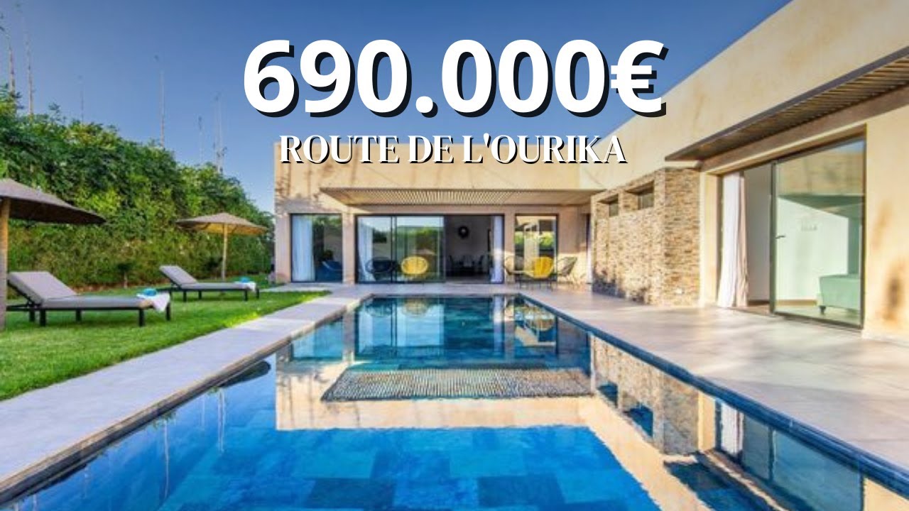 Villa à Vendre à Marrakech avec Piscine, Jardin et Système de Sécurité | Route de l'Ourika