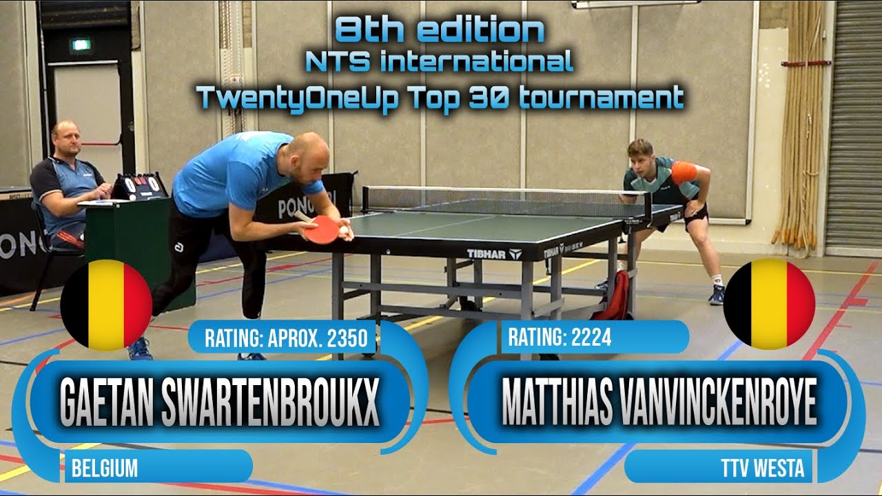 SEMI FINALS - 8th edition NTS int. tournament Matthias V. vs Gaetan S. #sports #卓球
