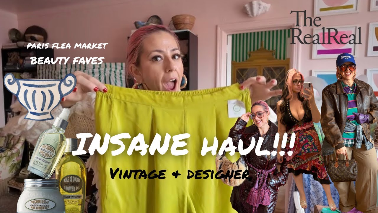 Huge Secondhand Haul! The RealReal Finds, Thrifted Fashion, Paris Flea Market Decor & Beauty Faves