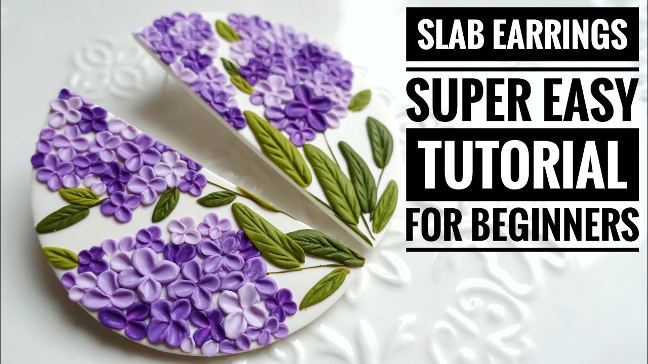 Polymer Clay SLAB EARRINGS Tutorial for Beginners Polymer Clay Jewelry Making Tutorial DIY Earrings
