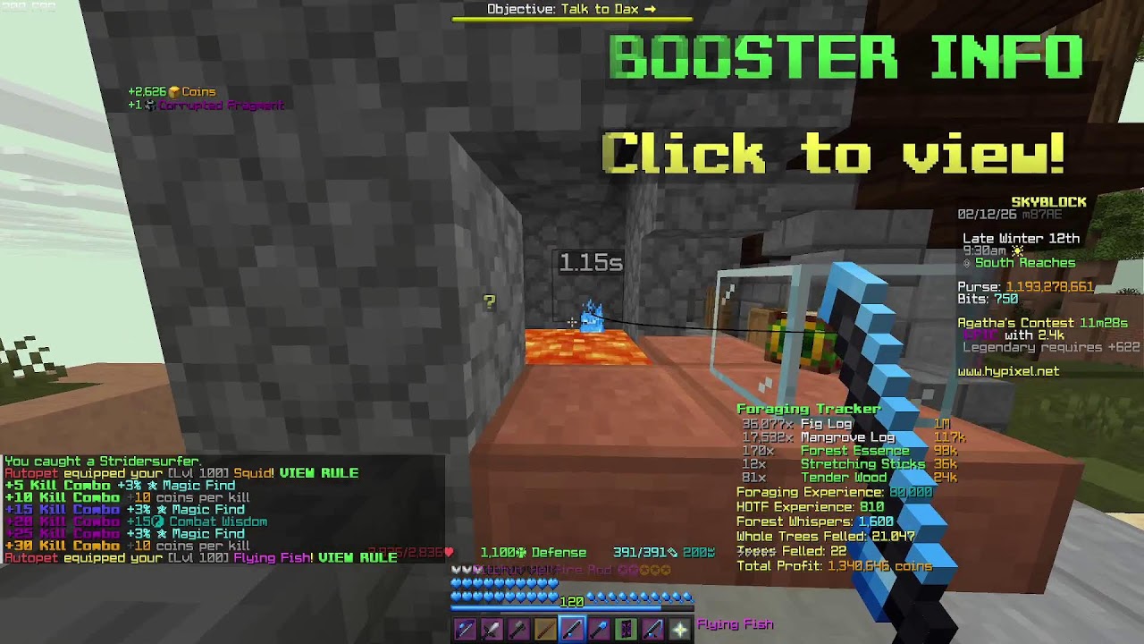 HYPIXEL SKYBLOCK (FISHING FOR LVL 50)