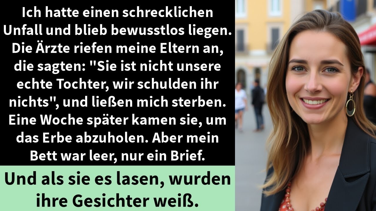 Ich hatte einen schrecklichen Unfall und blieb bewusstlos liegen  Die Ärzte riefen meine Eltern an
