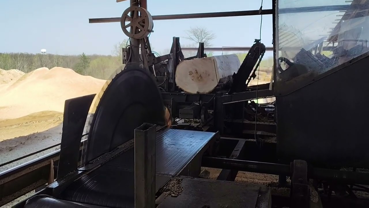 Fighting with a monster black oak log today # 40