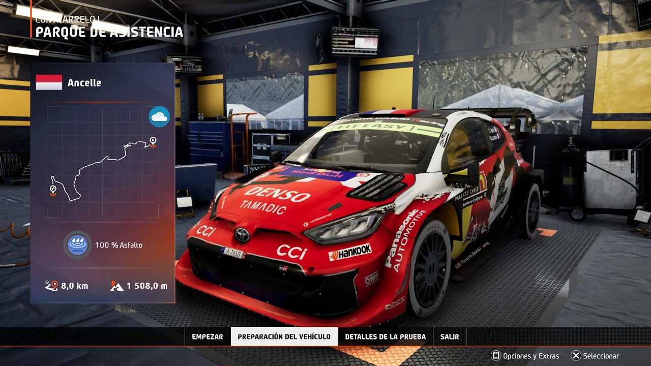 Top en ANCELLE tramo de Monte Carlo con el Toyota GR Yaris rally 1 de seb. Ogier. EA SPORTS WRC