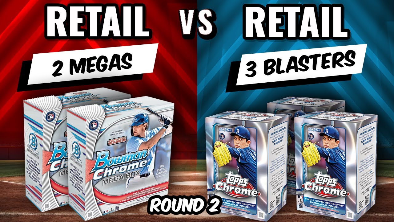 🚨 РАУНД 2!!🚨 2025 BOWMAN CHROME MEGAS против CHROME BLASTERS