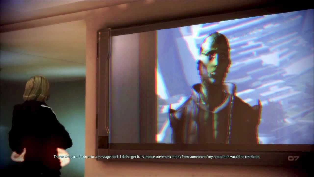 Mass Effect 3: Citadel DLC Thane Krios Memorial Scene (with Kolyat)