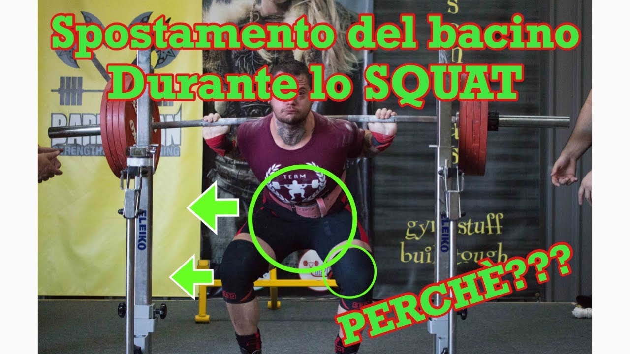 SQUAT (e stacchi): Spostamento laterale del bacino e mal di schiena