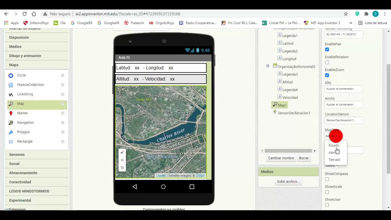 Crear aplicativos Android - Aula 22 - Objetos mapas: Mapa y Sensor de localización.