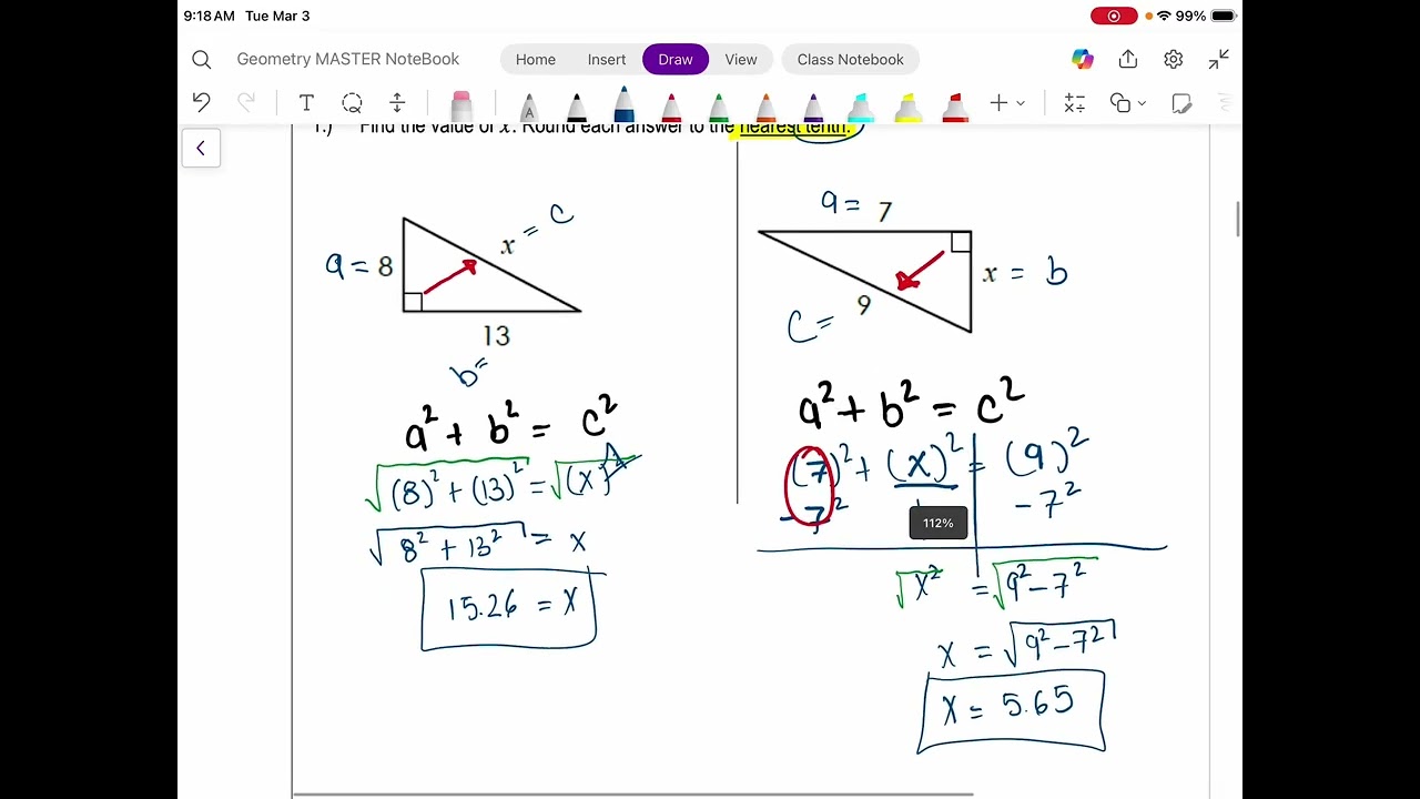 8.2 - Pythagorean Theorem & Converse (Spanish)