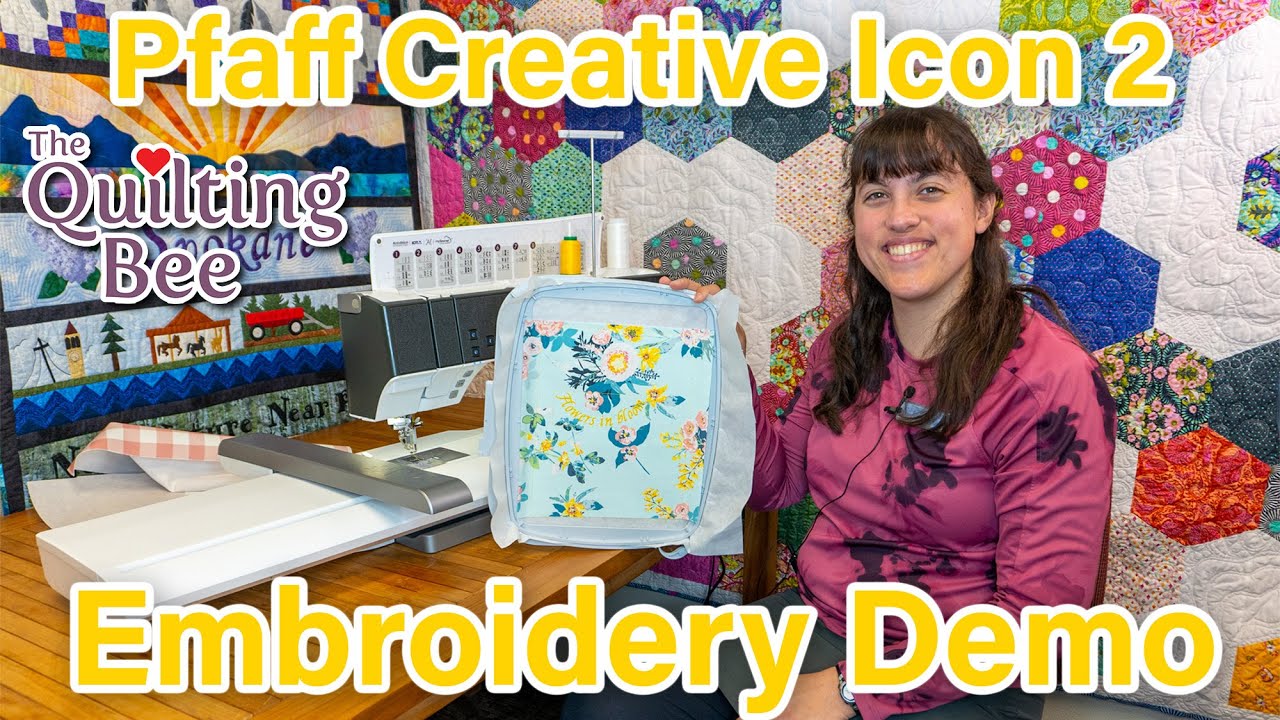 Демонстрация вышивки Creative Icon 2 — как использовать проектор для улучшения вышивки!